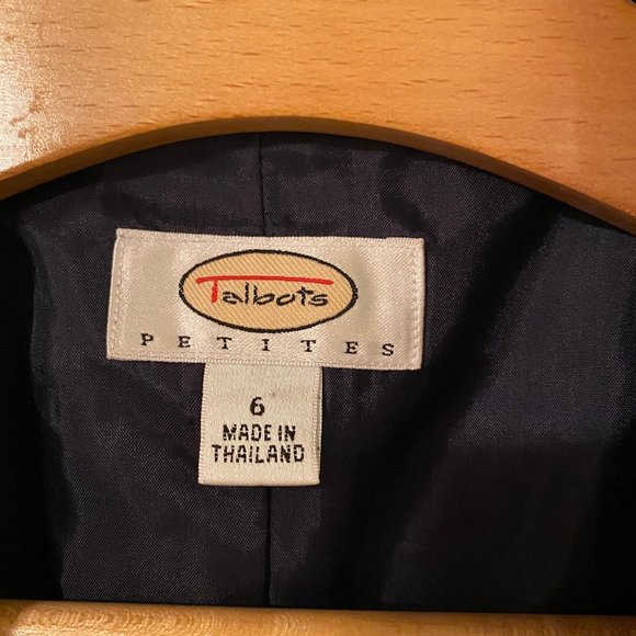 NWOT Talbots Blue/White Tweed Blazer 6P - Picture 5 of 9